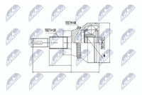 NTY Gelenksatz, Antriebswelle NPZ-TY-091 FüR Toyota