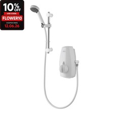 Aqualisa Aquastream Power Shower Thermostatic White 4 Spray 90mm Head 813.40.20
