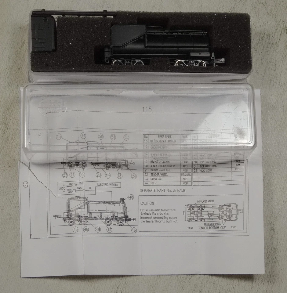 Model Power Vandy Tender, Vanderbilt, 7480 Undecorated #1, Rapido Coupler - Image 2 of 4