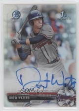 2017 Bowman Draft Chrome Pick Refractor 497/499 Drew Waters #CDA-DW Auto 0x08
