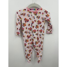 Magnetic Me groove is in the Rainbow Heart Footie Sleeper 0-3M Pink Modal