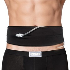 Medium Black Peritoneal Dialysis Catheter Belt G PEG J Tube Holder 3-Pocket
