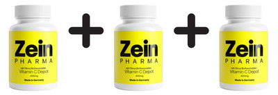 3 x Zein Pharma Vitamin C Depot with Citrus Bioflavonoids, (194,31 EUR/kg)