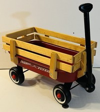 Radio Flyer Wagon All Terrain Wood Sided Steel Kids Toy. 12  Long Play Doll