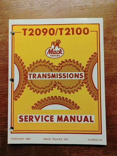 Mack Trucks Service Shop Repair Overhaul Manual T2090 T2100 Transmission - Picture 1 of 4
