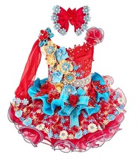 Jenniferwu G535RGB Infant Toddler Baby Newborn Little Girl's Pageant Party Dress