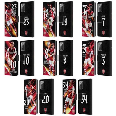 OFFICIAL ARSENAL FC 2021/22 FIRST TEAM LEATHER BOOK CASE FOR SAMSUNG PHONES 2