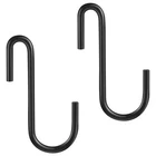 YourGift 10 Pack 4 Inch Heavy Duty S Hooks S Shaped Large / 10 Pack, Black
