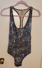 Victoria's secret one piece swimsuit Size Medium Full Sequin Camo Racer Back