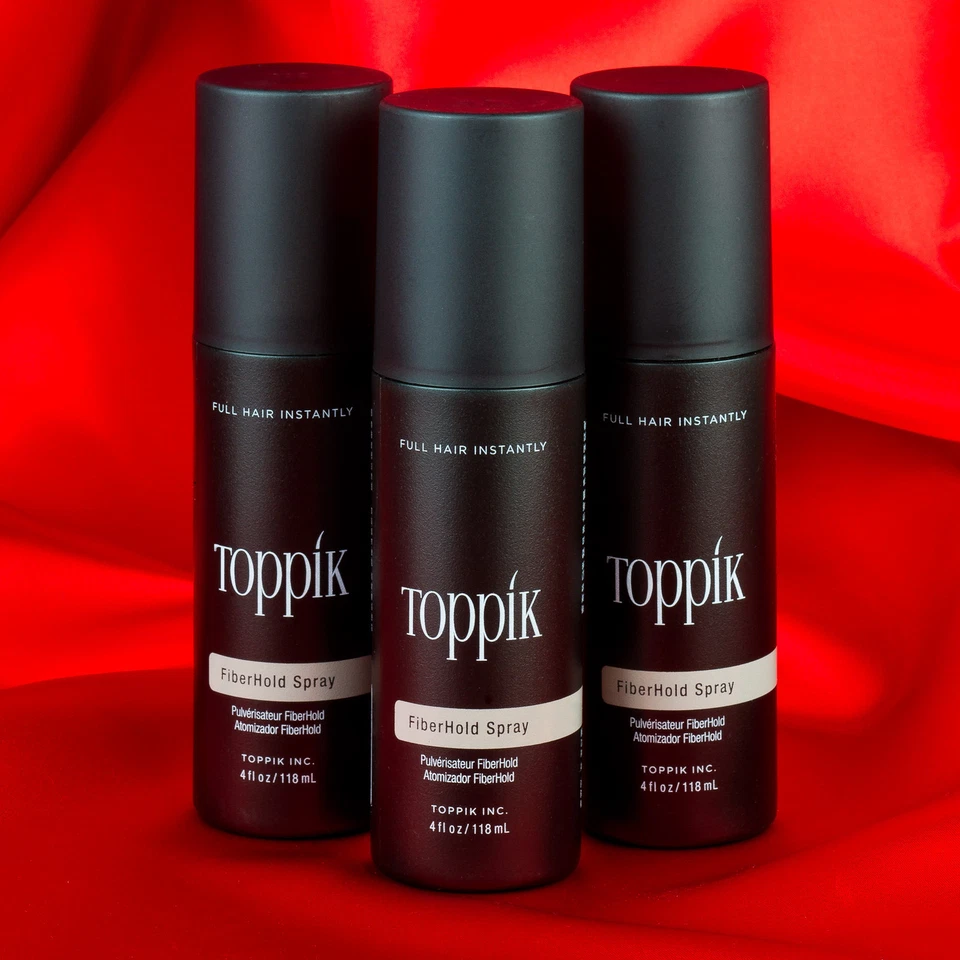TOPPIK FiberHold Spray 118ml X 3 Multibuy - strengthens bond with fibres & hair