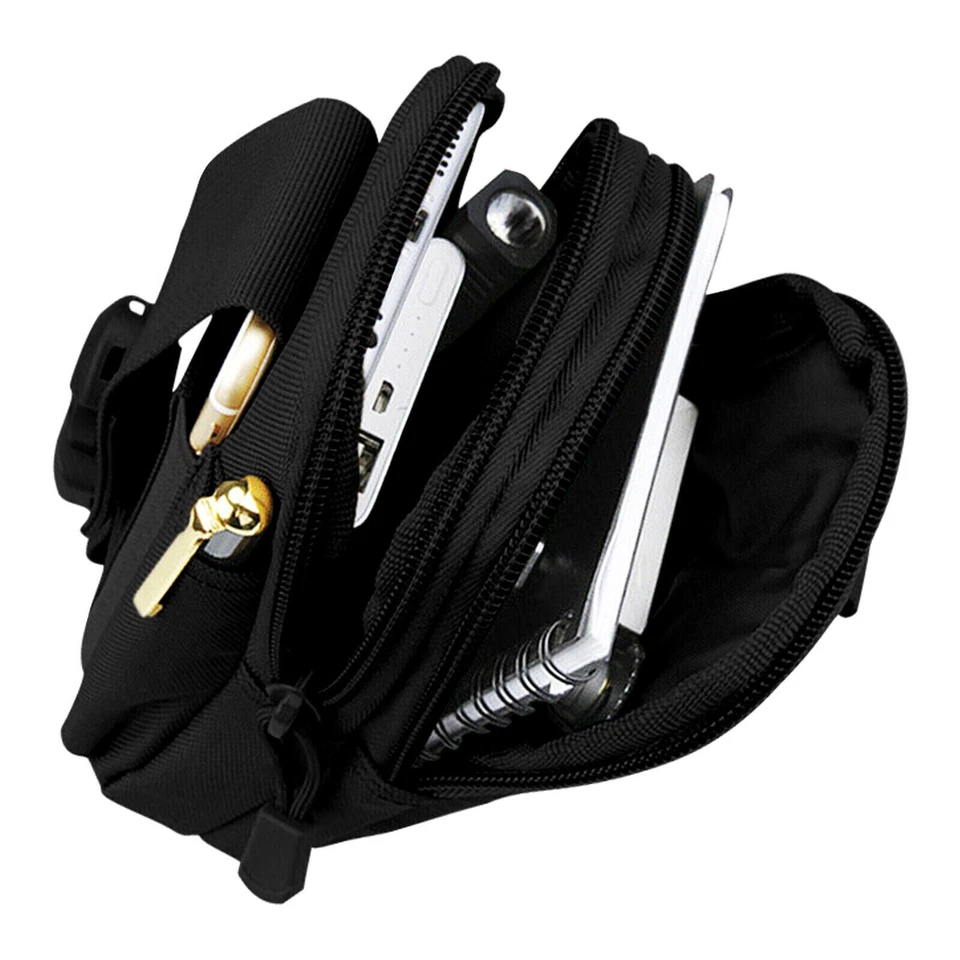 Bolso Cinturón Táctico Camping Militar Molle Pequeña Bolsa Cartera Bum Hip PackCo - Imagen 3 de 4