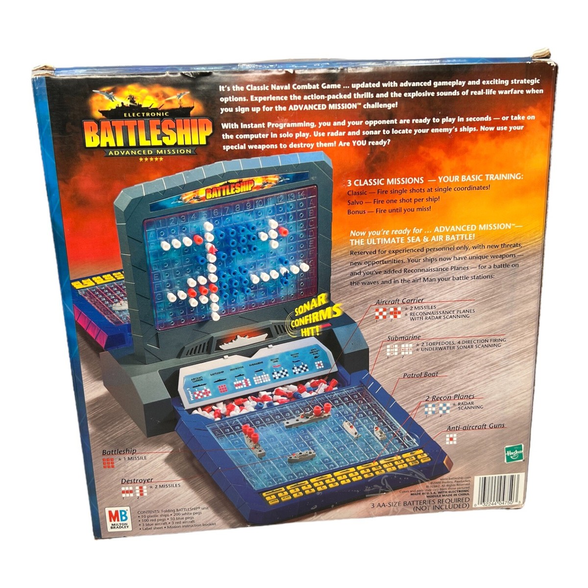 Vintage Electronic Battleship Advanced Mission Game - Hasbro - EUC