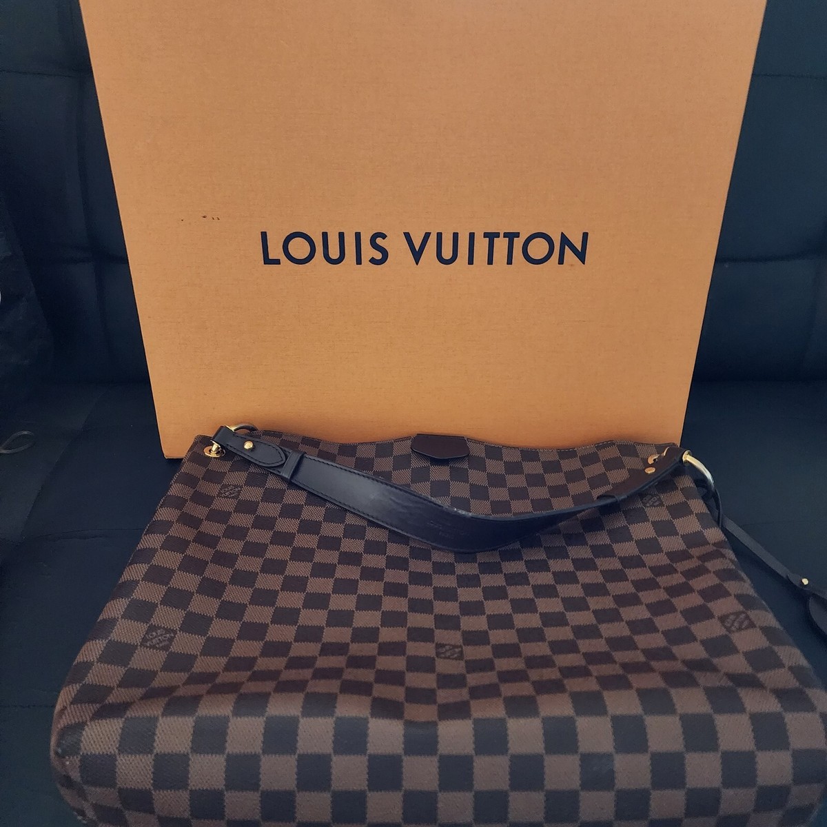 LOUIS VUITTON Graceful MM Damier Ebene Hobo Shoulder Bag with dust 