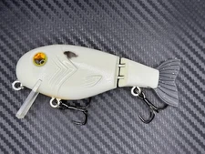 Custom Painted Classic Bone 4" Jr.Jointed Swimbait Alt. to Throwback Wake Walker