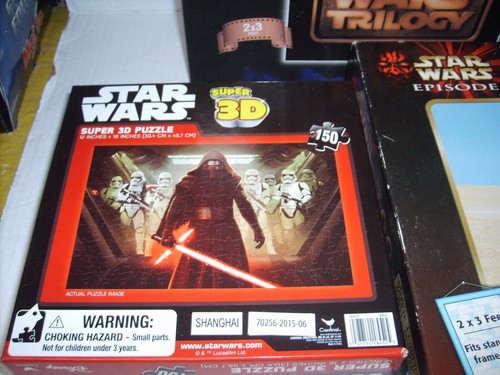 3 VINTAGE STAR WARS TRILOGIE EPISODE I PUZZLE MILTON BRADLEY 300 STÜCK NEU - Bild 4 von 4