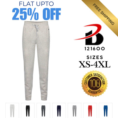 Badger 121600 Womens Athletic Warm Comfortable Fitted Fleece Jogger Pants