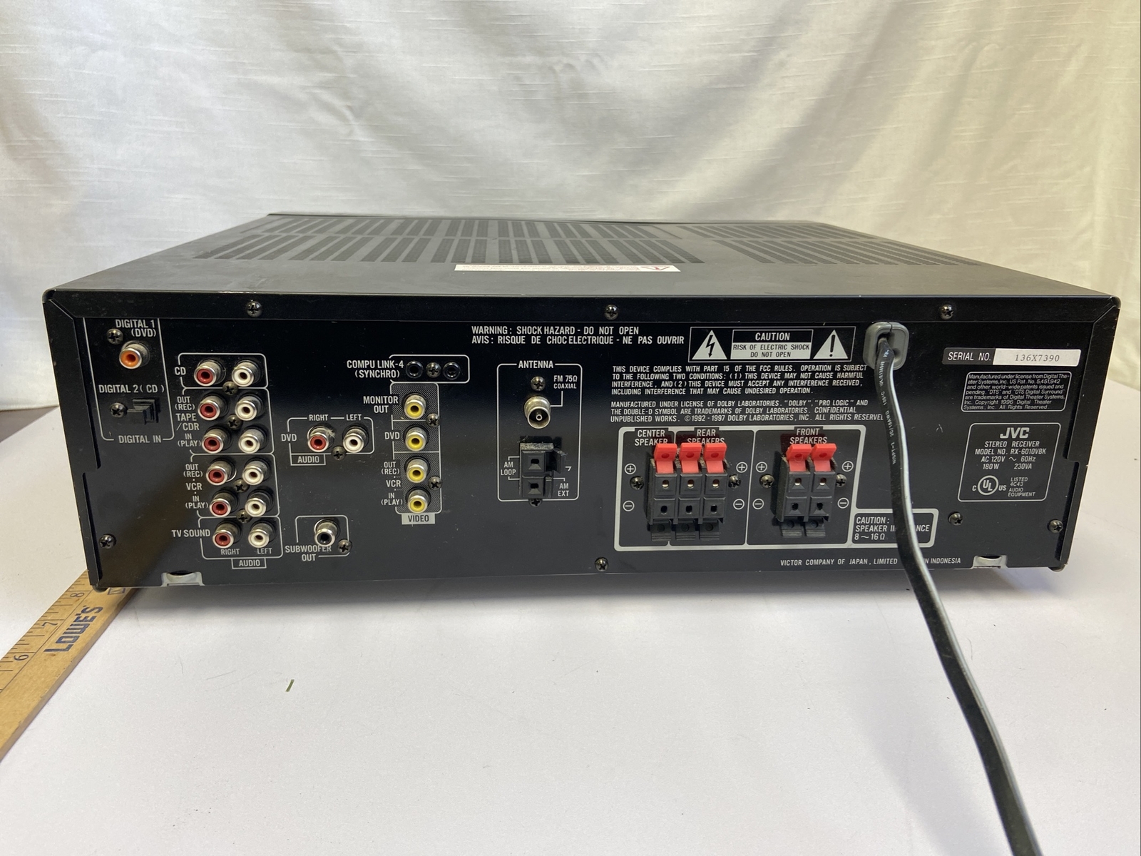 JVC Audio/Video Control Receiver RX6010V eBay