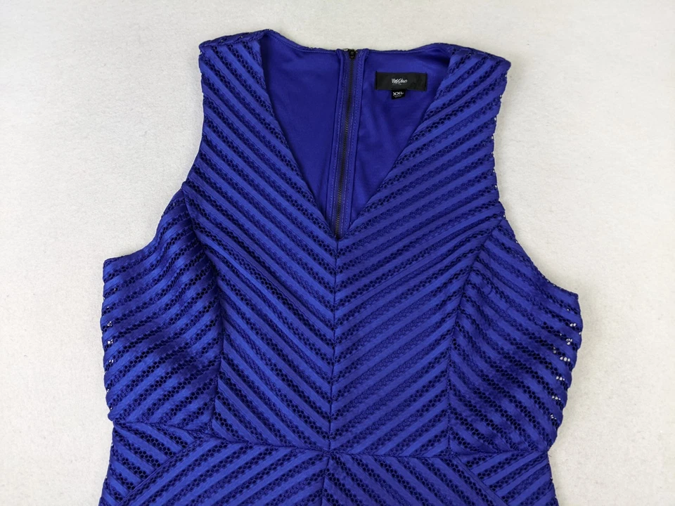 MOSSIMO Women's Dress Size XXL Purple Lace Sleeveless FIt & Flare A-Line - Image 4 of 4