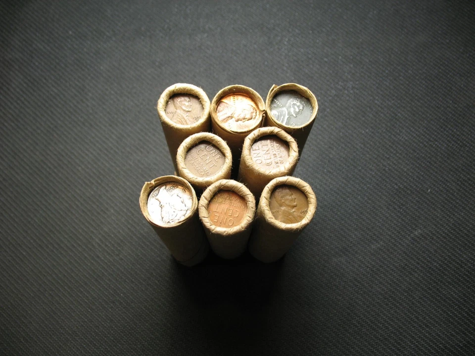 🔥ONE ROLL WHEAT CENT PENNY CENTS ONE 90% SILVER US DIME @ U.S. COIN SALE LOT 🔥 - Image 4 of 4