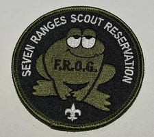 Camp Seven Ranges Ohio Buckeye Council FROG Boy Scout Patch BW4