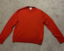 Brooks Brothers Red Fleece Sweater Men s Size XL Gray 100 Red Pullover