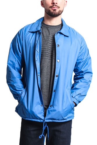 New Men's Waterproof Windbreaker Coach Jacket Outerwear Jacket - WV6001 - FF10E - Picture 27 of 63
