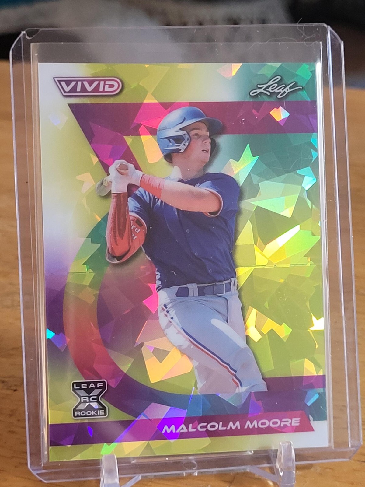 2024 Leaf Vivid Malcolm Moore Yellow crystal /10