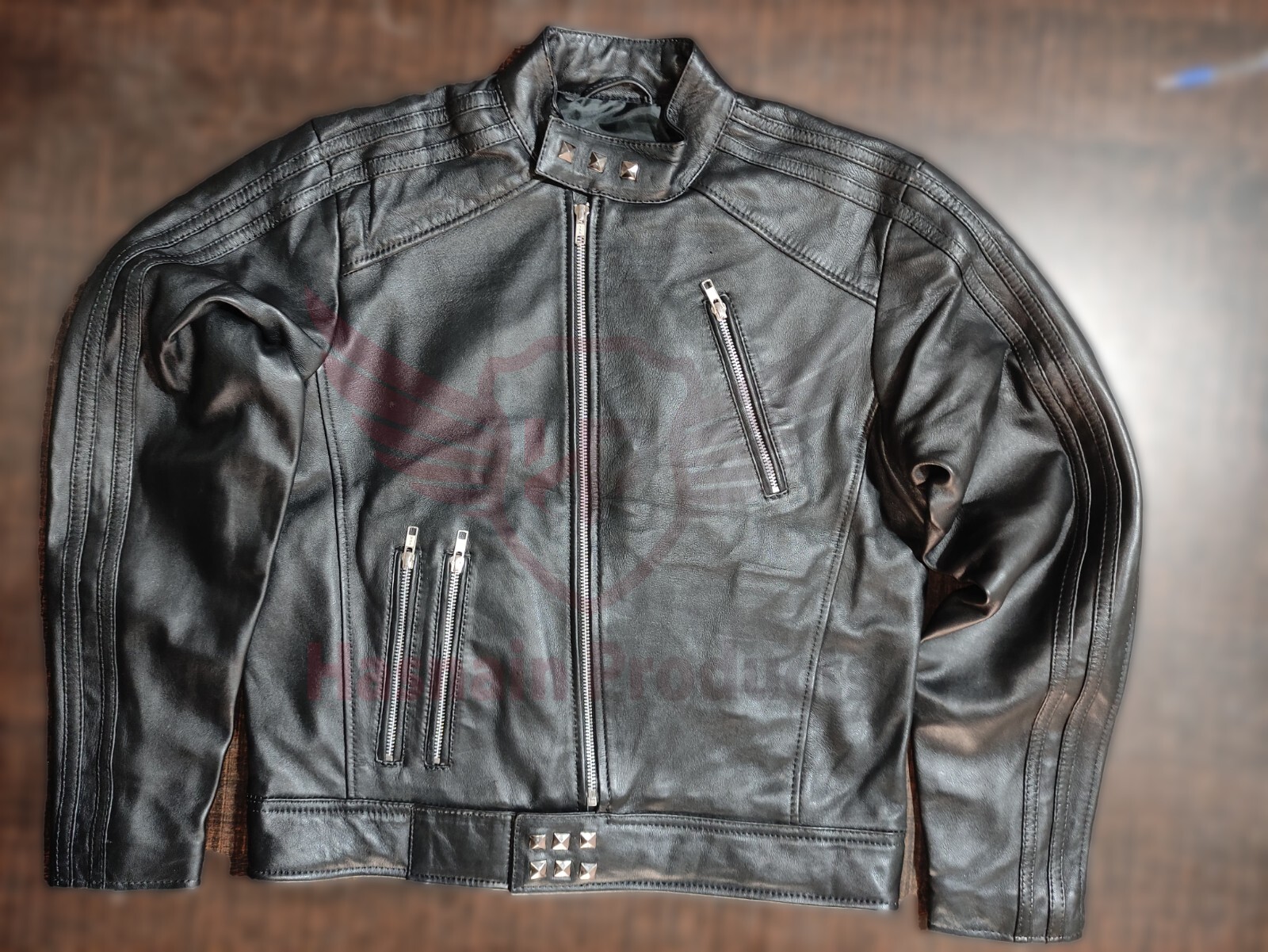 ALTRA GIACCA DA CORSA IN VERA PELLE NERA PER TUTTI DA UOMO FIT