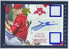 LUCAS GIOLITO Patch Auto- Blue Parallel #/49 2016 Panini Diamond Kings #DKS-LG
