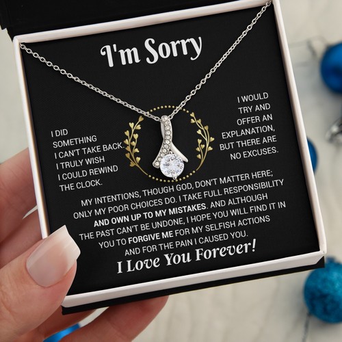 I'm Sorry Necklace Gifts, Apology Gifts For Her, Forgiveness Gift, Wife Gift - Picture 2 of 9