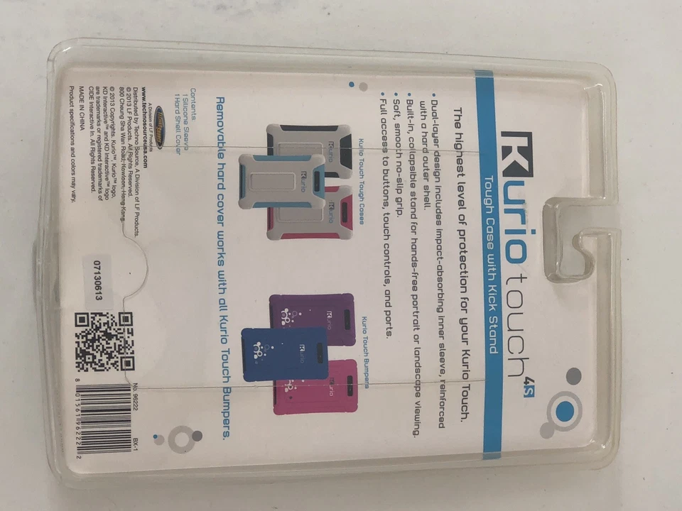 Kurio Touch 4S Pocket Tough Case with Kick Stand Full Access Hard Shell Blue - Image 2 of 4