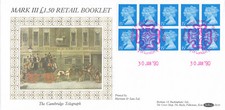 £1.50 Booklet Pane 15p GB Benham D131 FDC Post Museum City London 1990 (120039)