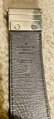 LOUIS VUITTON GRAPHITE DAMIER 'INVENTEUR' PLAQUE BELT SIZE 90/36