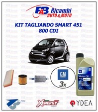 KIT TAGLIANDO SMART 451 800 CDI DIESEL - 3 FILTRI 3 LITRI OLIO OPEL 5W30 