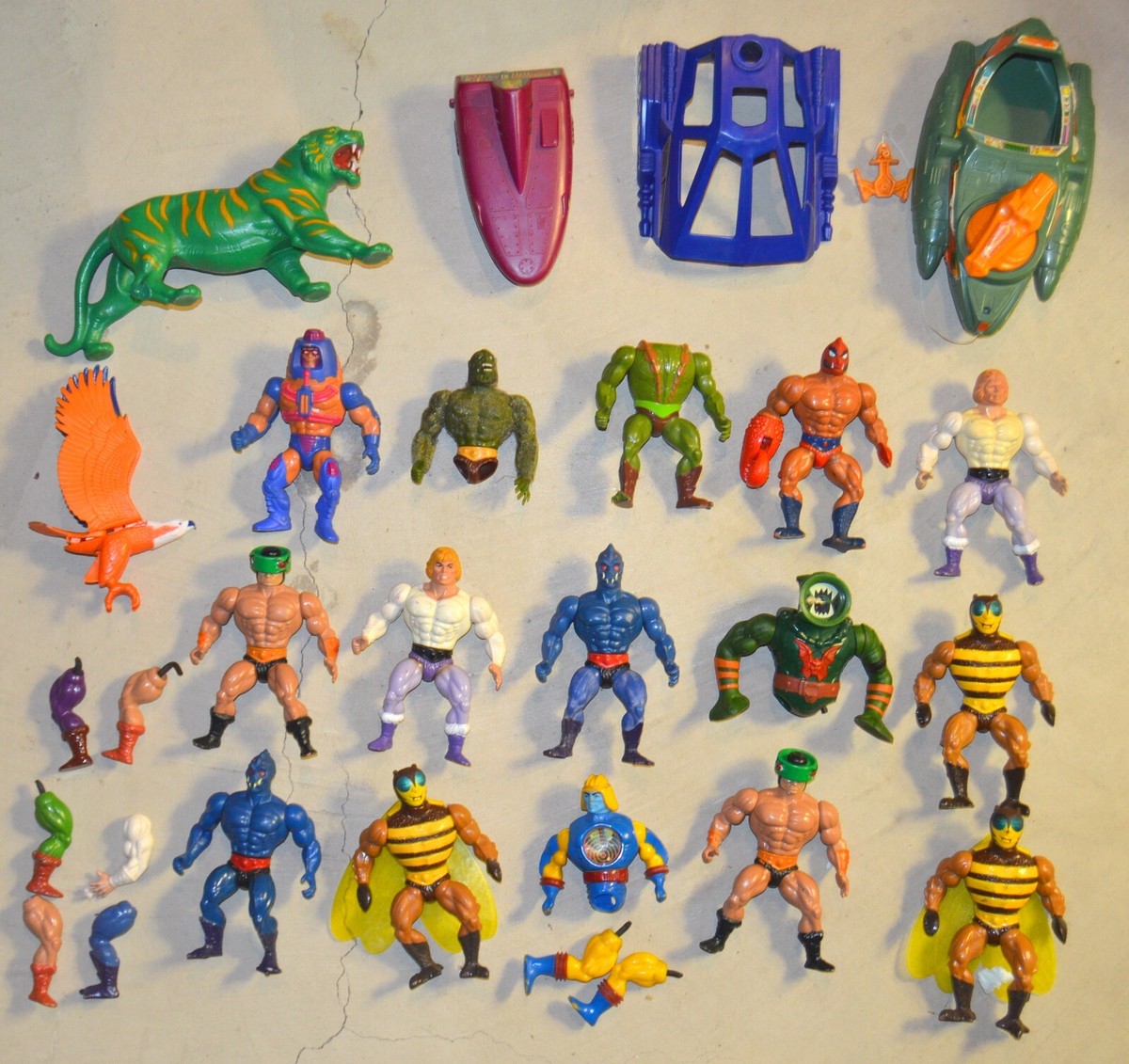 Motu He-man Vintage Tung Lashor Complet Avec Accessoires Bon État