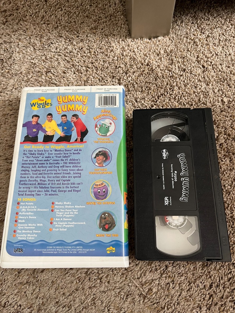The Wiggles Yummy Yummy VHS Video Tape Clamshell 45986025005