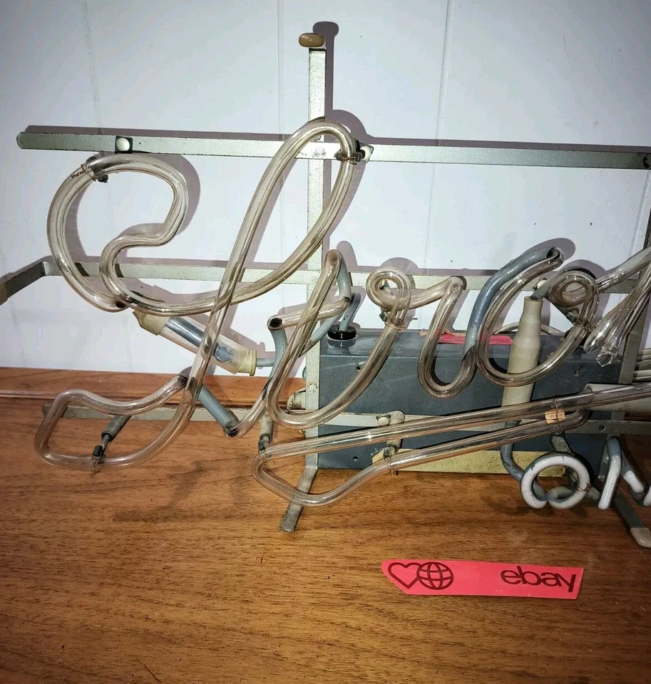 Vintage Stroh's Beer Neon Hanging Bar Light Sign 23" Mt Vernon W Franceformer - Image 2 of 4