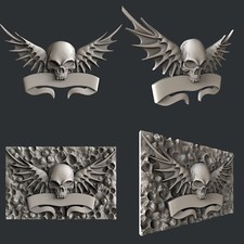 3d STL models for CNC, Artcam, Aspire, relief  skull  vampire