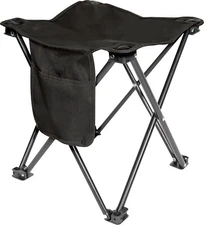 Rothco Black Collapsible Camp Stool Portable Travel Folding Stool With Pouch