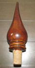 Vintage MCM Brown Art Pottery Glaze Ceramic Genie Decanter Bottle Steeple Top — photo 3