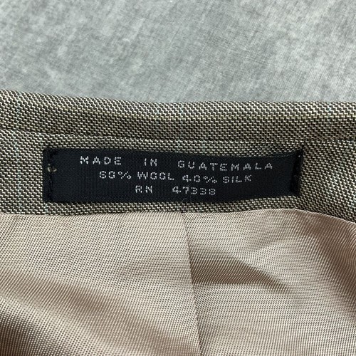 Jones New York Blazer Men 42R Brown Multi Plaid Wool Silk Classic Career Jacket - Picture 5 of 14