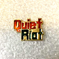 Quiet Riot Vintage Lapel Pin, Hat Pin or Tie Pin Enamel 1"