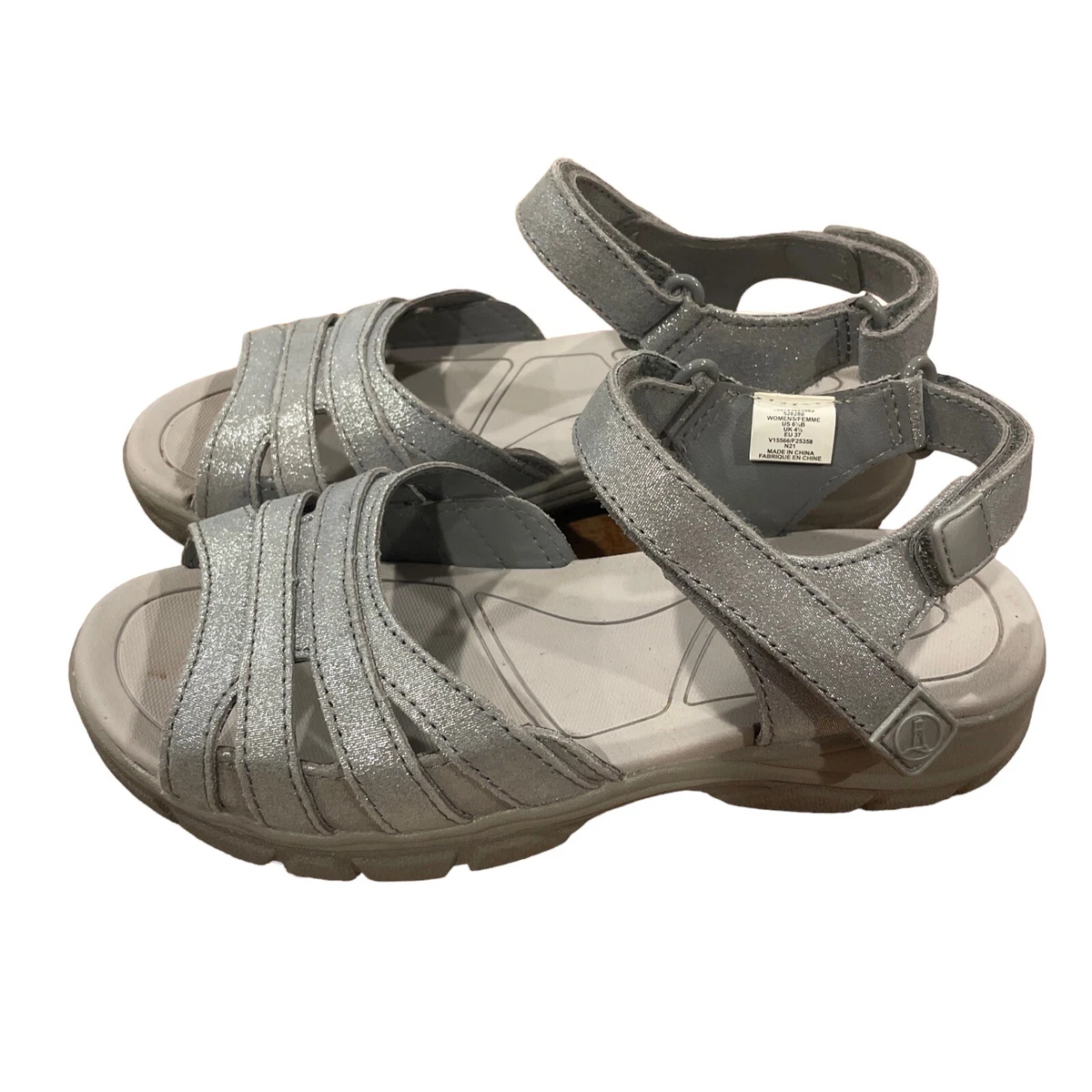 Silver walking hotsell sandals