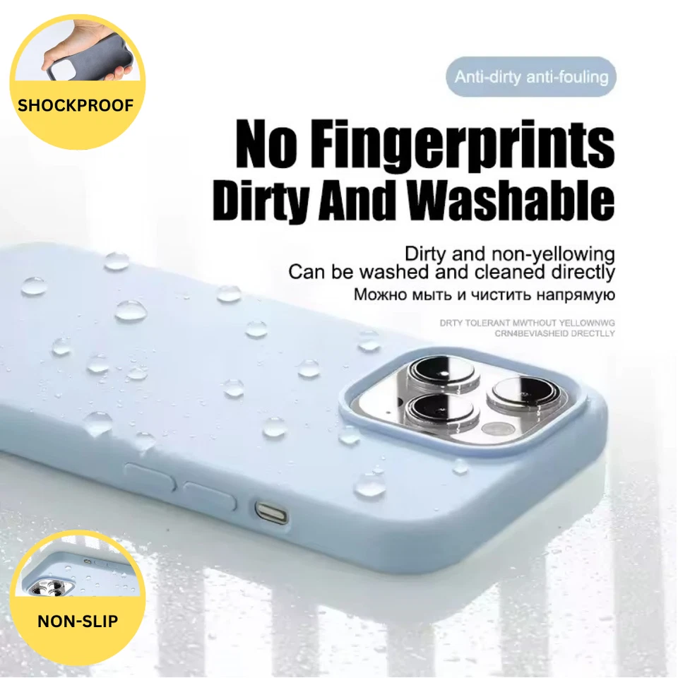 For iPhone 11 12 13 14 15 Pro Max Shockproof Liquid Silicone Solid Case Cover Foto 2 de 4