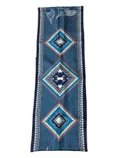 Baccarat 2809051 Ladies Louxor Twillsilk Maxi Tie Blue Scarf MSRP 290