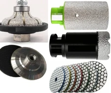 3/4" Ogee Bullnose Profiler 2" marble porcelain core drill bit drum polish pad