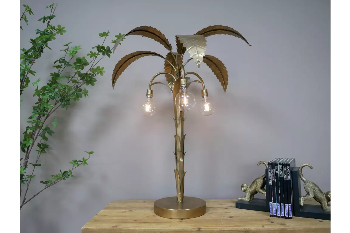 Vintage palm tree table lamp deals