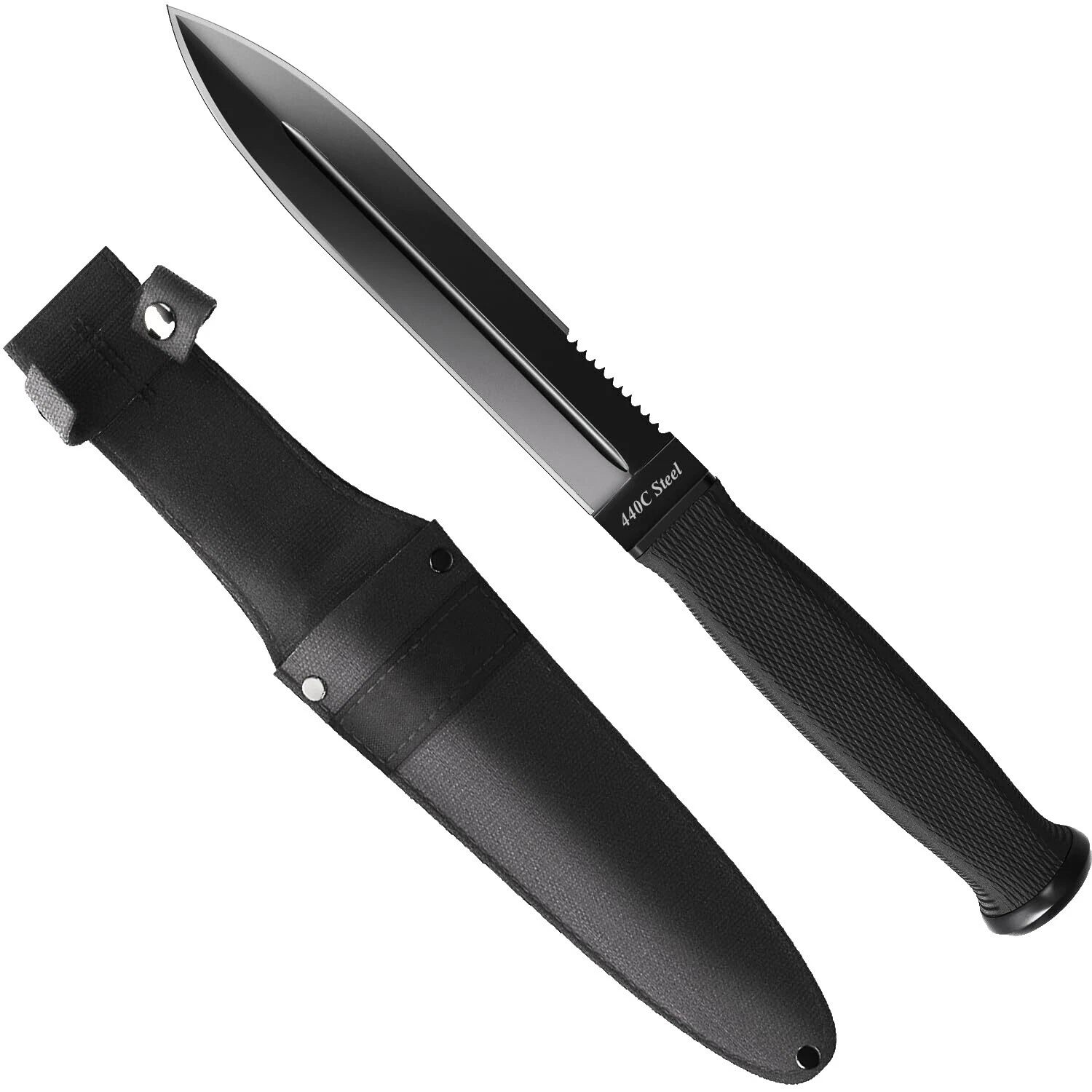 Mango de Goma Hoja de Goma modernos De Colección Caza Cuchillos de Hoja Fija producidos en fábricas