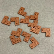 Lego 2420 Reddish Brown Replacement Add-on Pieces Parts Lot of 12