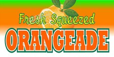 ORANGEADE ORANGE ADE DRINK VINYL HORIZONTAL BANNERS  CHOOSE A SIZE  CARNIVAL
